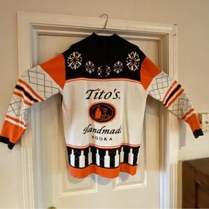 Tito's Handmade Vodka Men's Crewneck Sweater - Orange and Black